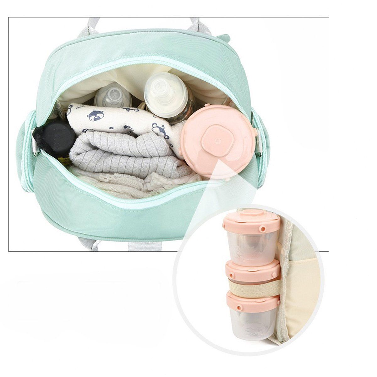 Multi-function Mother Backpack Cartoon Waterproof Diaper Bag Mummy Baby Bag - Diaper & Mother Bags