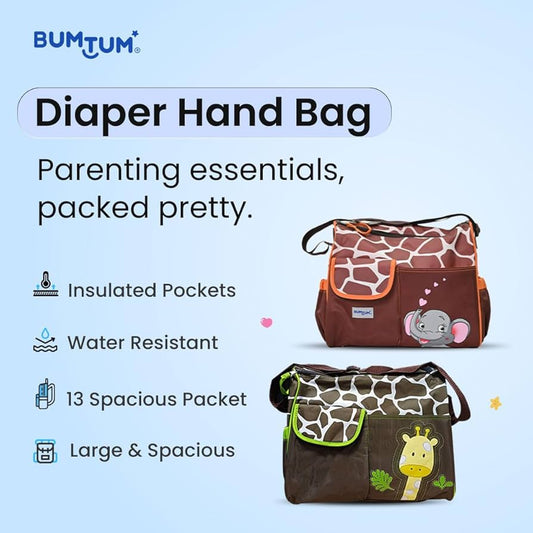 Bumtum Baby Diaper Bag For Mothers | Spacious Waterproof Backpack - Diaper & Mother Bags