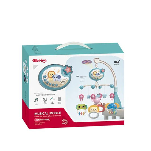 Musical Cot Mobile With Rattle Toys, Light & Projection | Bed Bell with Remote - Toddler Toys