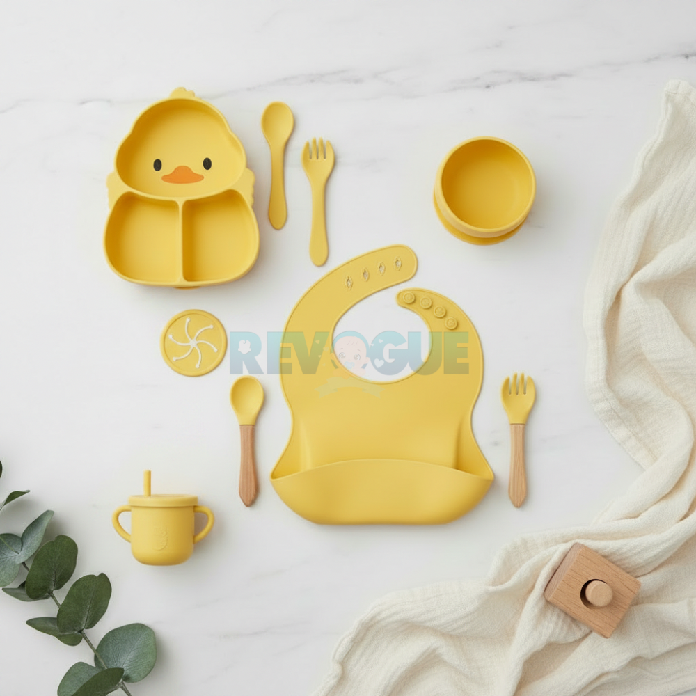 Silicone Baby Feeding Set BPA Free - 9 Pcs