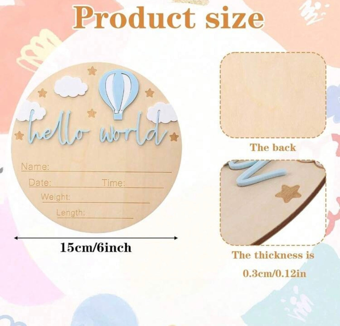 1pc Baby Announcement, Welcome Baby Sign