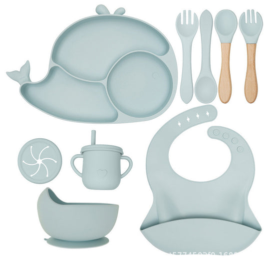 Silicone Baby Feeding Set BPA Free - 9 Pcs - Cutlery