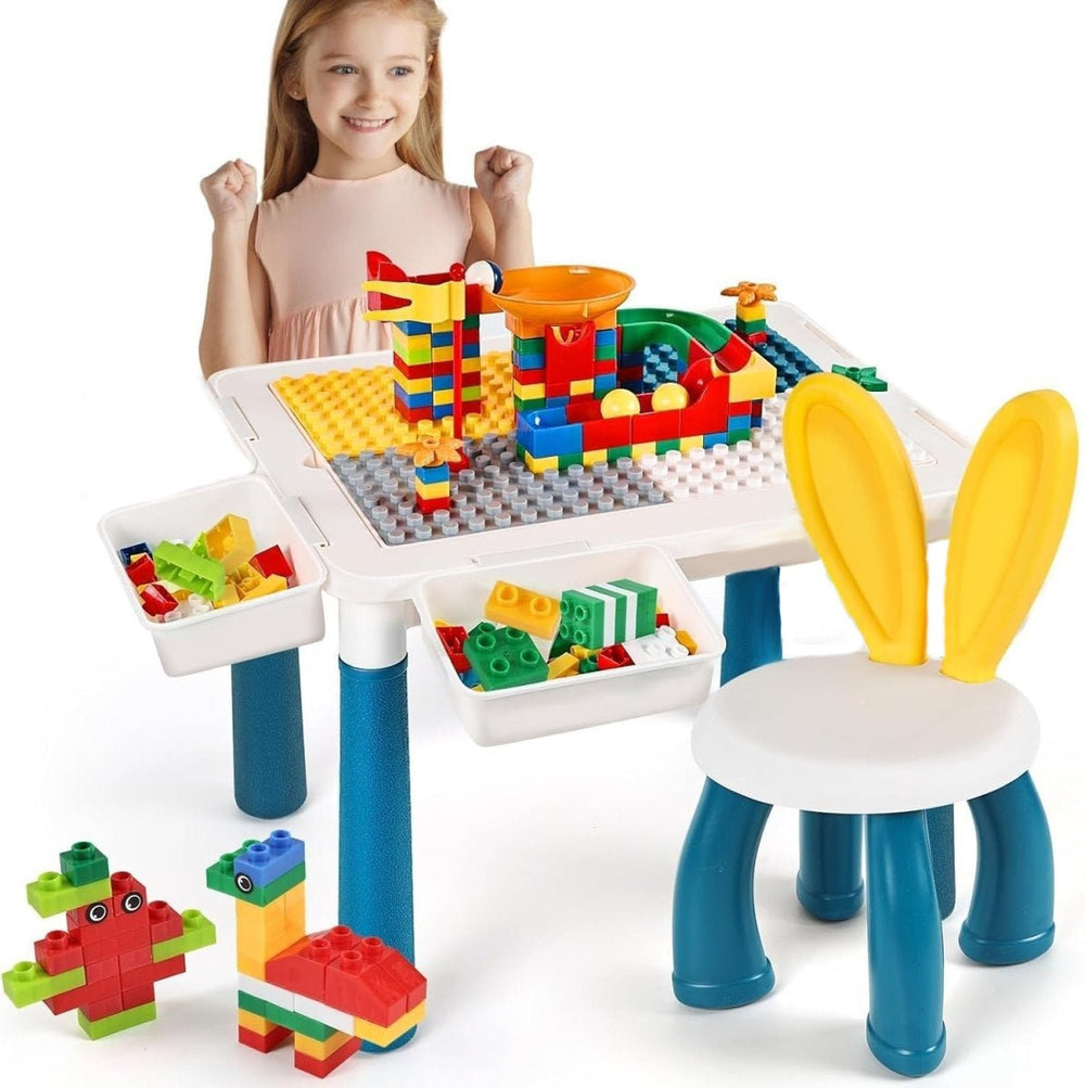 Kids Blocks Table with Chair 103 Pcs