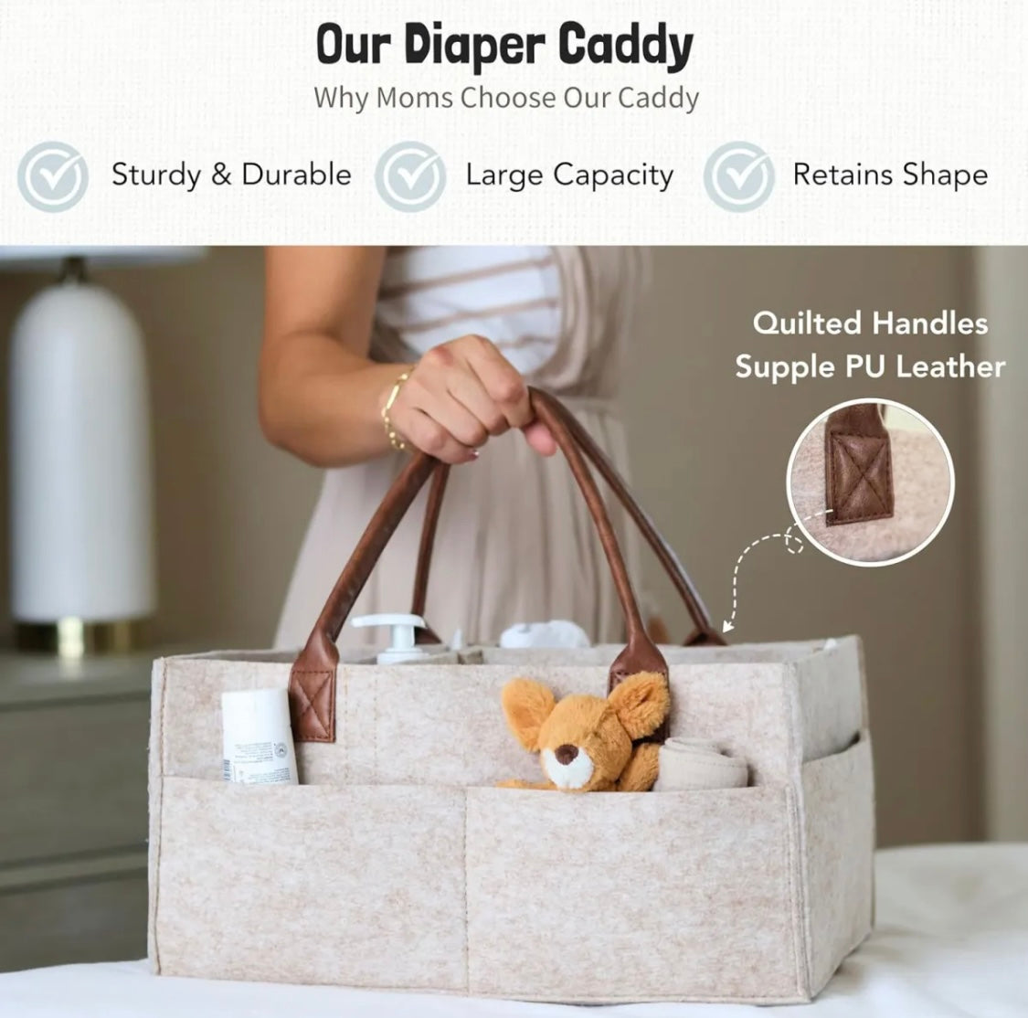 Baby Diaper Caddy Organizer - Diaper & Mother Bags