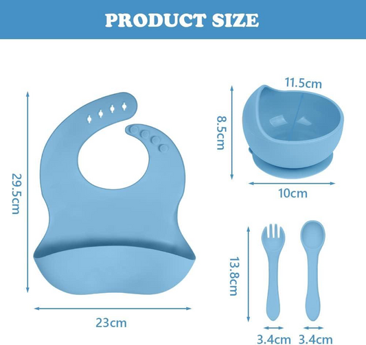 4Pcs Silicone Baby Feeding Set BPA Free - Cutlery