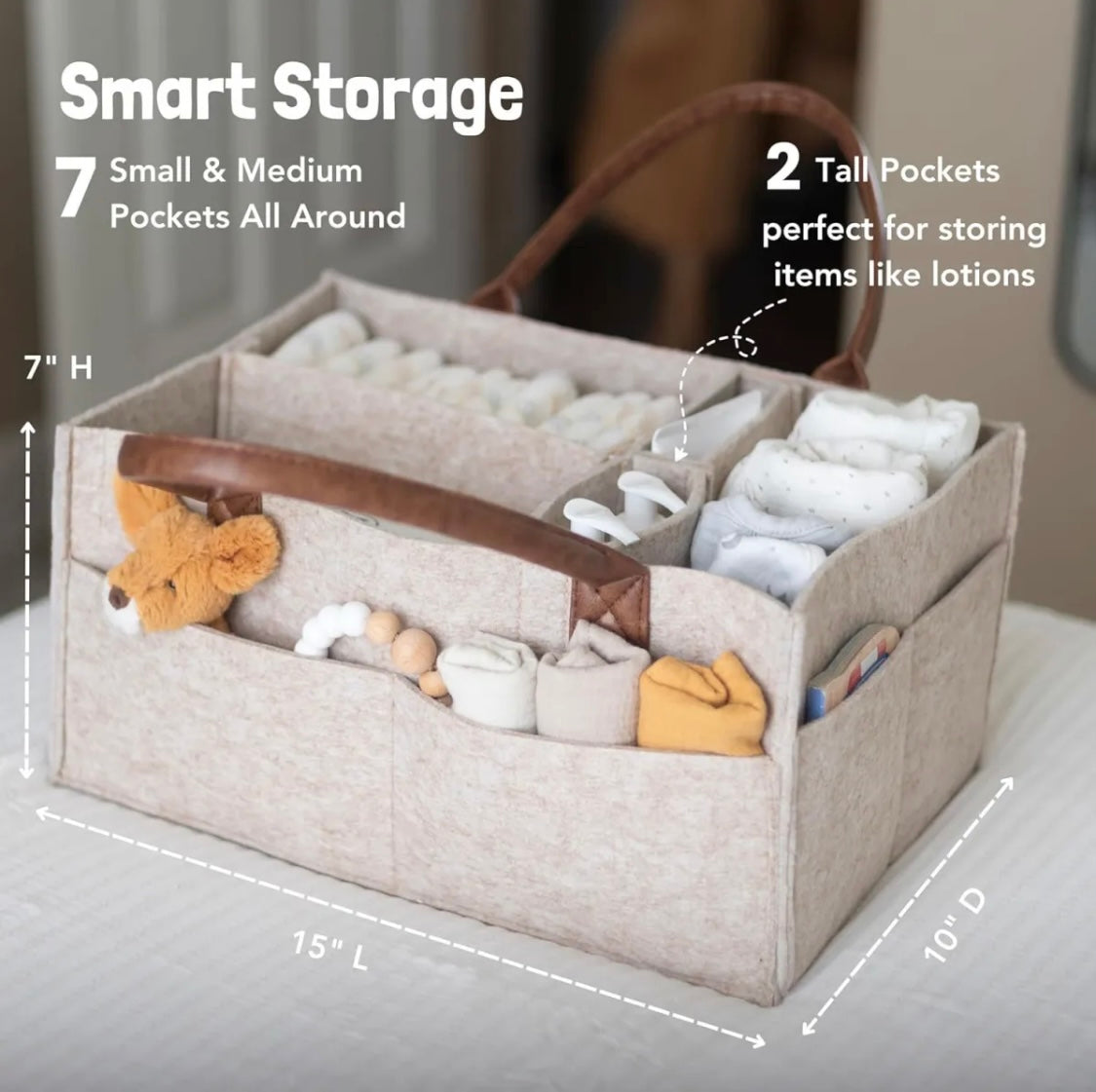 Baby Diaper Caddy Organizer - Diaper & Mother Bags