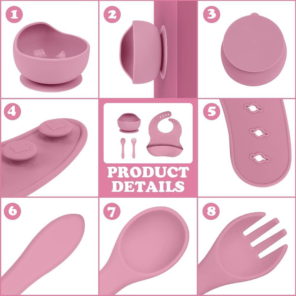 4Pcs Silicone Baby Feeding Set BPA Free - Cutlery