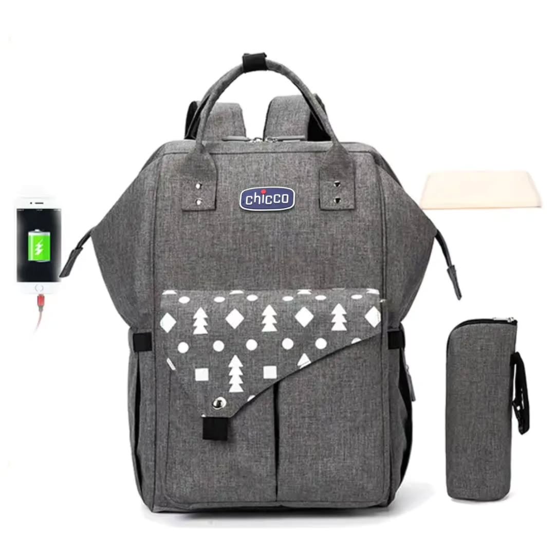 Chicco Diaper Bag Backpack with Changing Sheet & Pouch - Diaper & Mother Bags