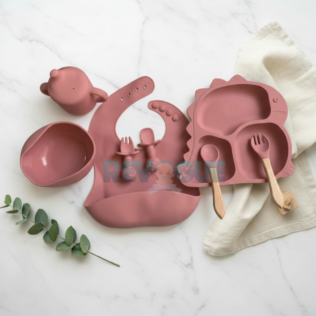 Silicone Baby Feeding Set BPA Free - 8 Pcs
