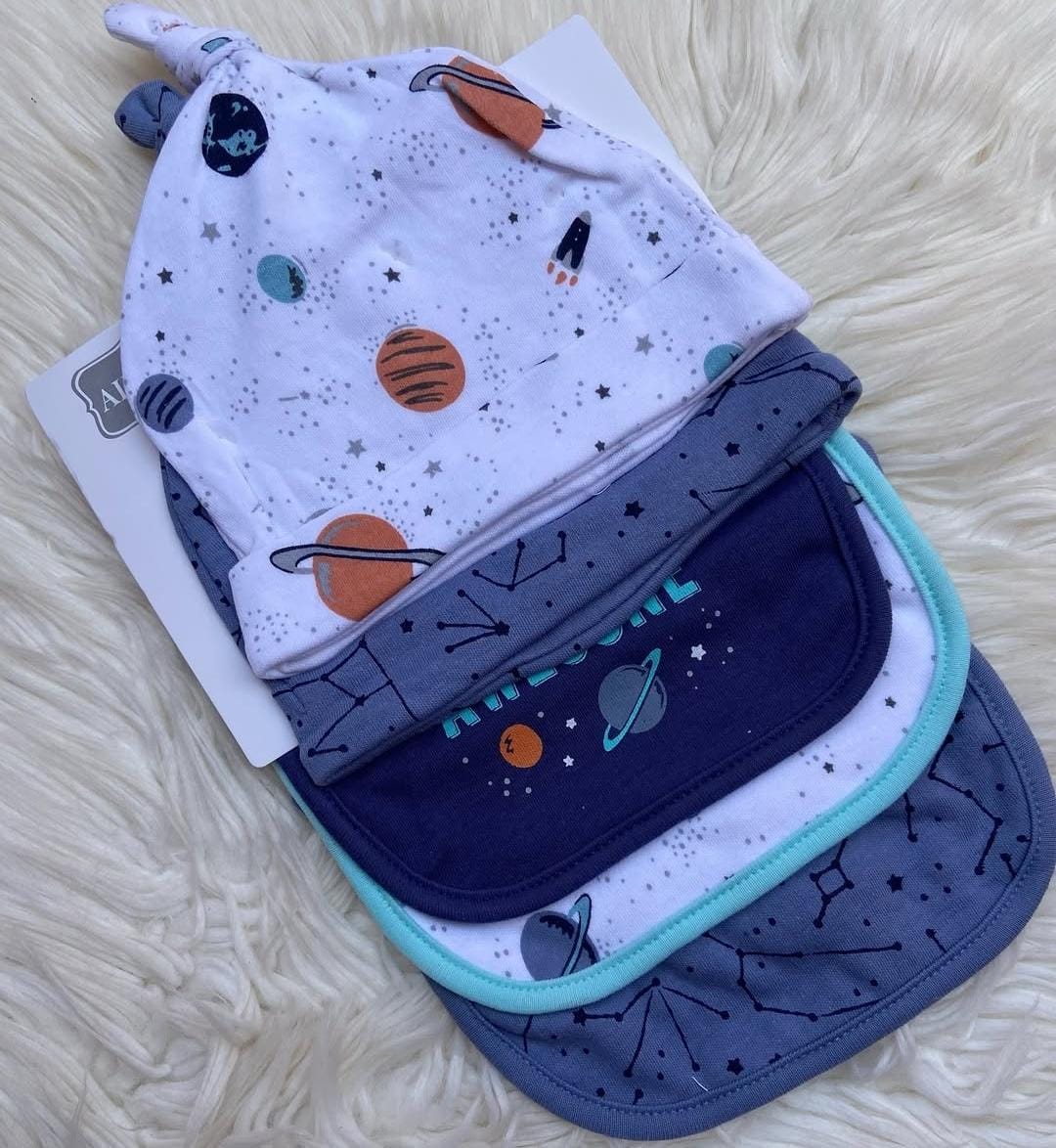 Cap & Bib Set of 5