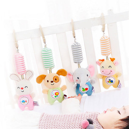 Newborn baby rattle hanging plush toy - 1 pc
