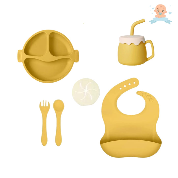 5 Pcs Silicone Baby Feeding Set BPA Free