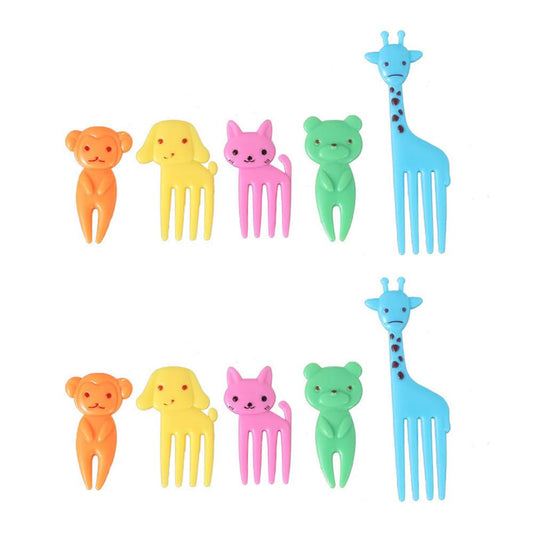 10 Pcs Food Fruit Fork Picks For Kids - Cutlery
