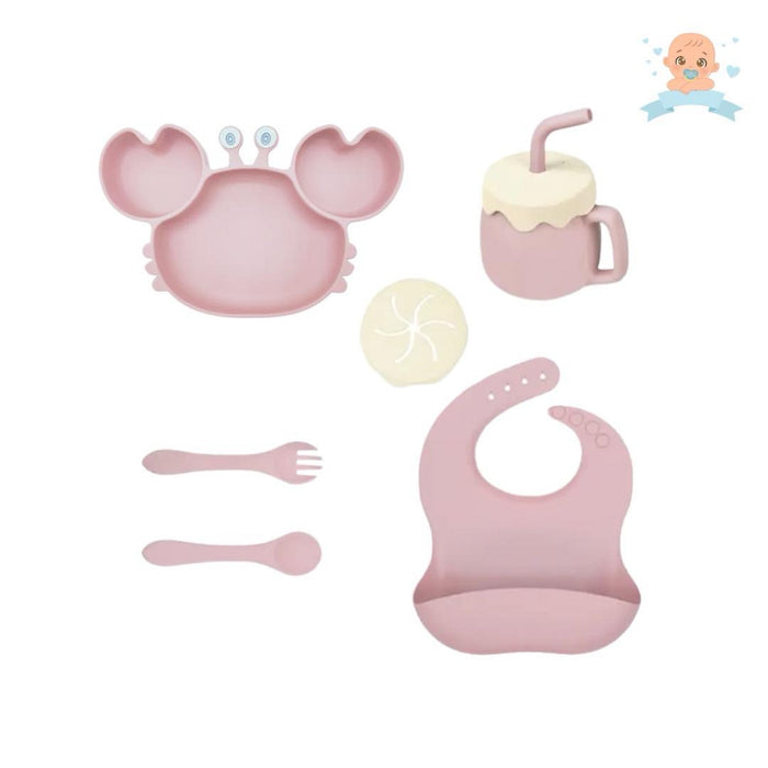 5 Pcs Silicone Baby Feeding Set BPA Free