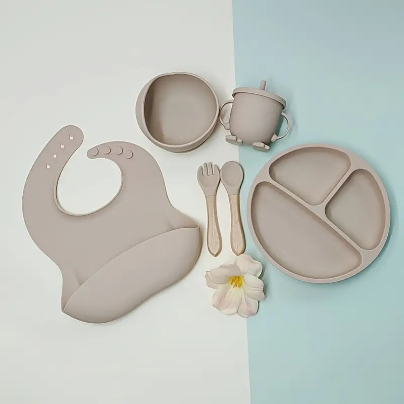 Silicone Baby Feeding Set BPA Free - 6 Pcs - Cutlery