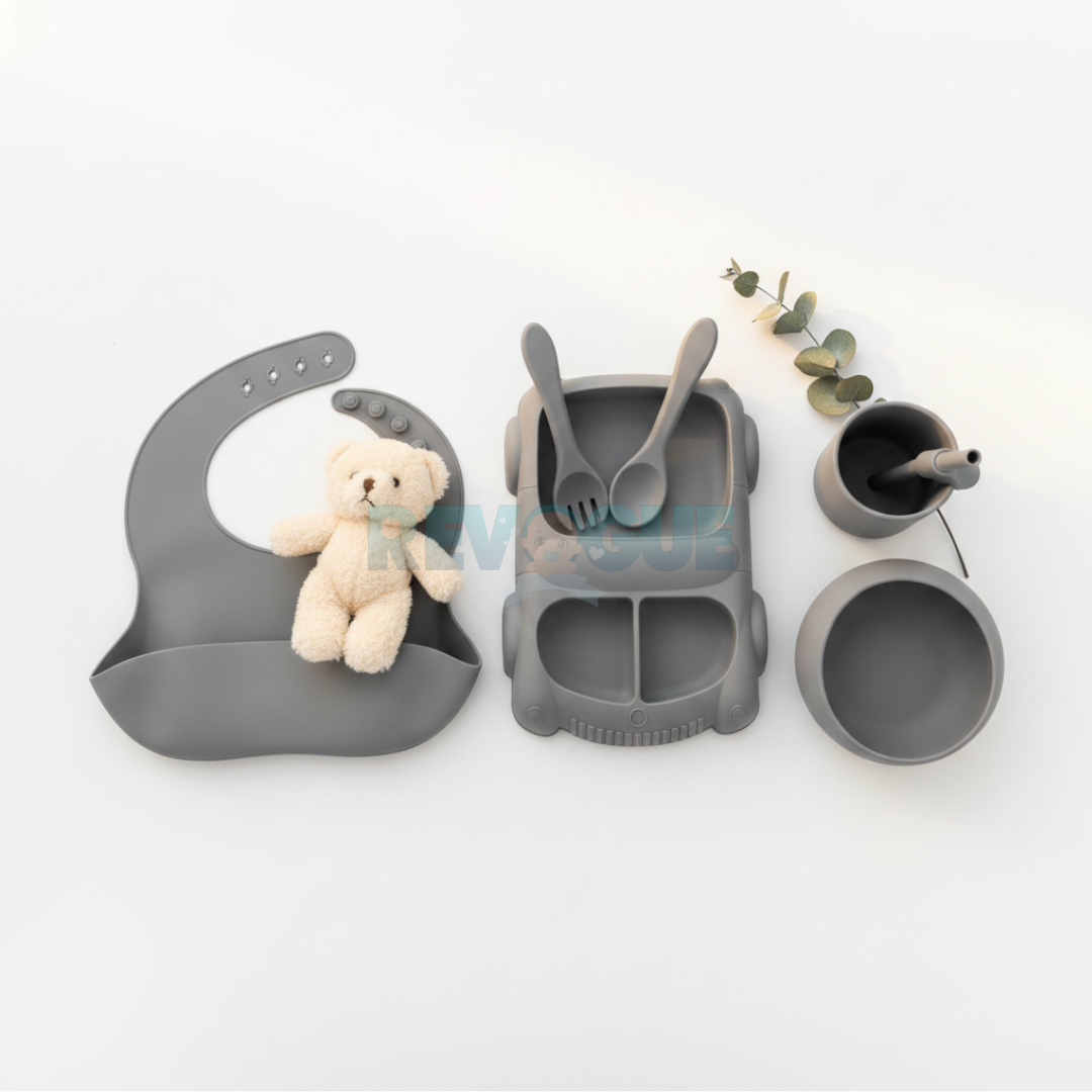 Silicone Baby Feeding Set BPA Free - 6 Pcs - Cutlery