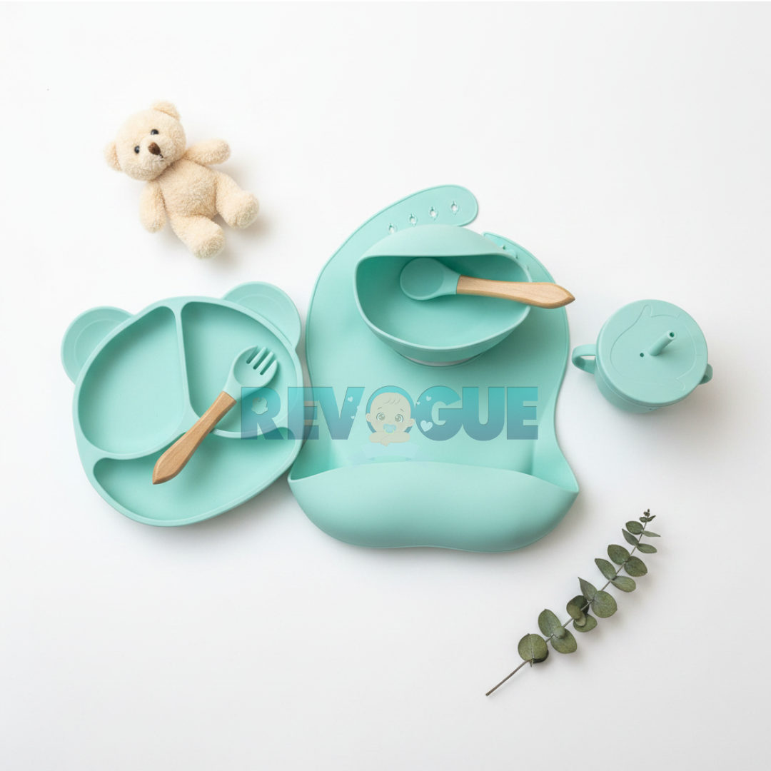 Silicone Baby Feeding Set BPA Free - 6 Pcs