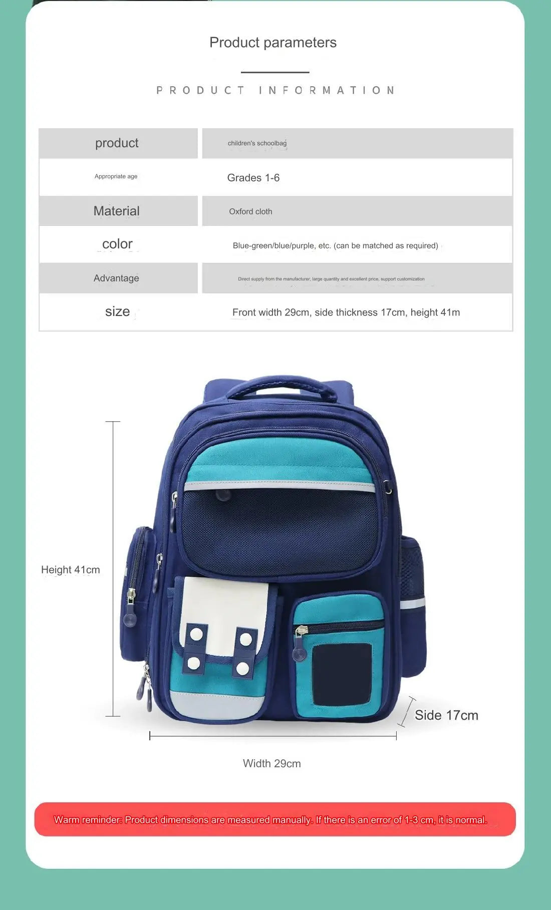 High Quality Durable Large Capacity School Backpack for Students 4079 - Senora
