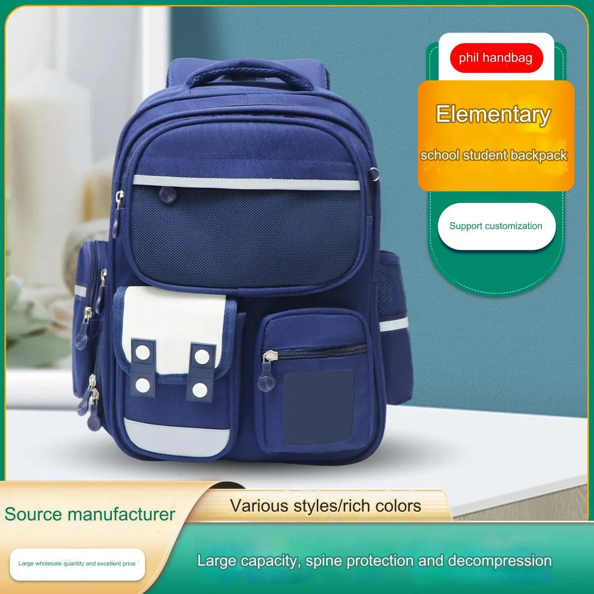 High Quality Durable Large Capacity School Backpack for Students 4079 - Senora