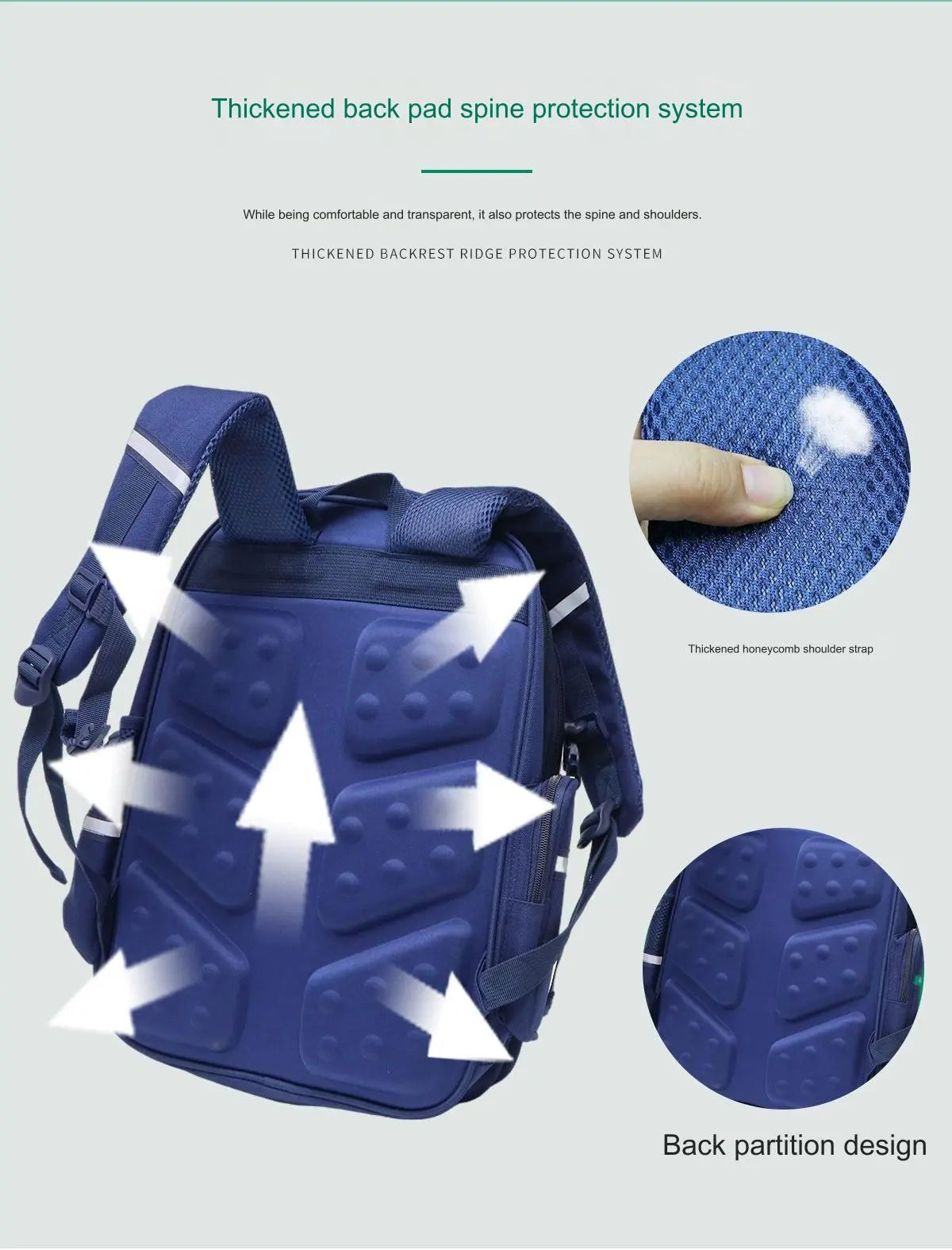 High Quality Durable Large Capacity School Backpack for Students 4079 - Senora