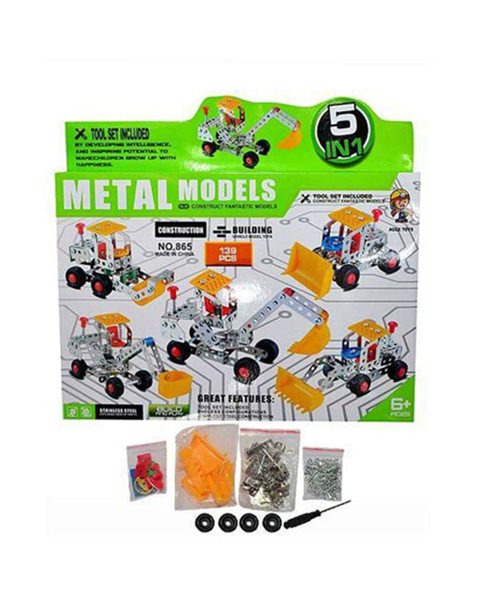 5 In 1 Metal Models Mechanic Set - 139 Pcs - Toy Sets