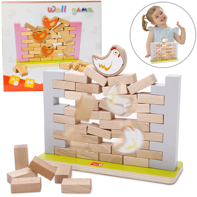 Humpty Dumpty Wooden Wall game - Strategic & Fun Game - 44 Pcs - Toy Sets