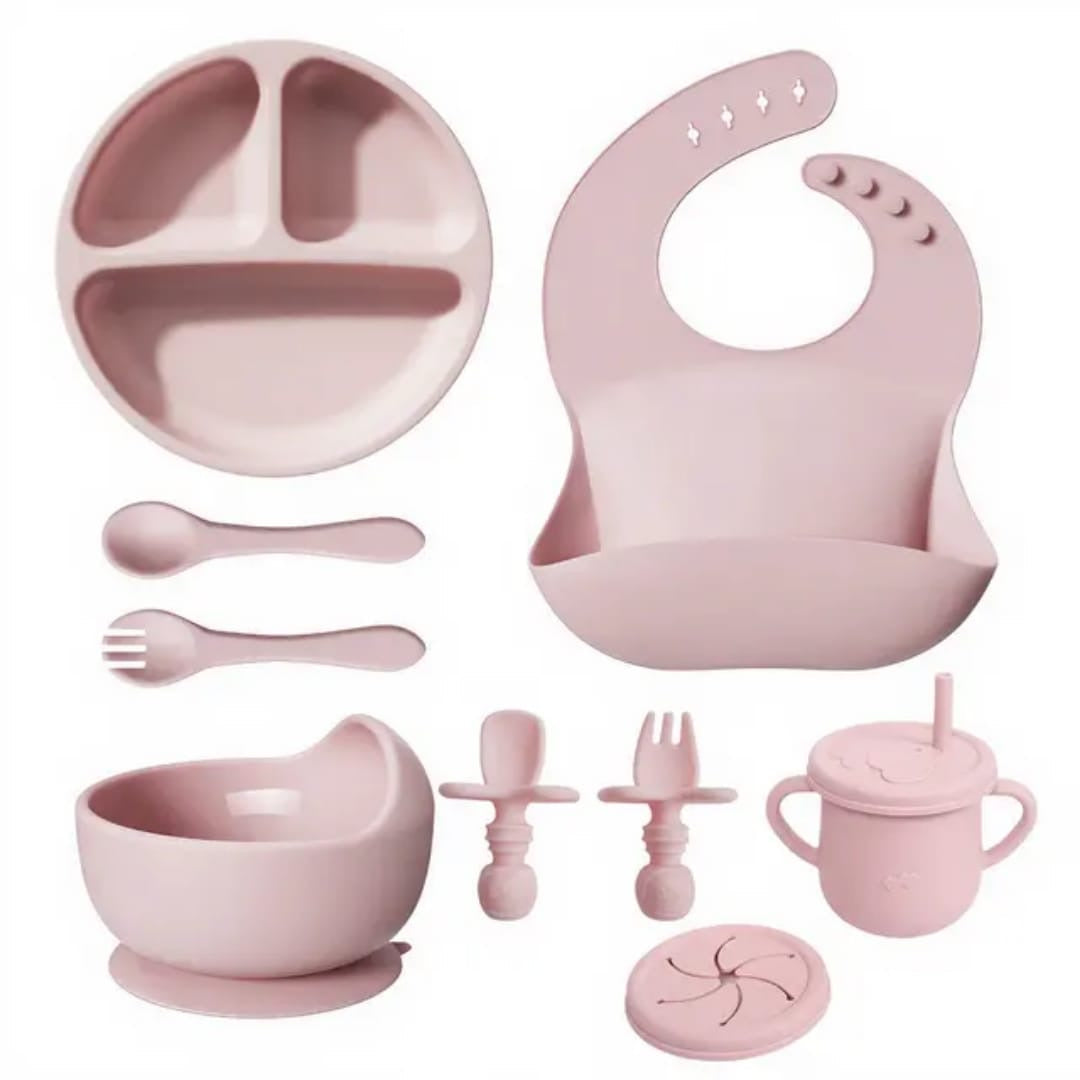 Silicone Baby Feeding Set BPA Free - 8 Pcs - Cutlery