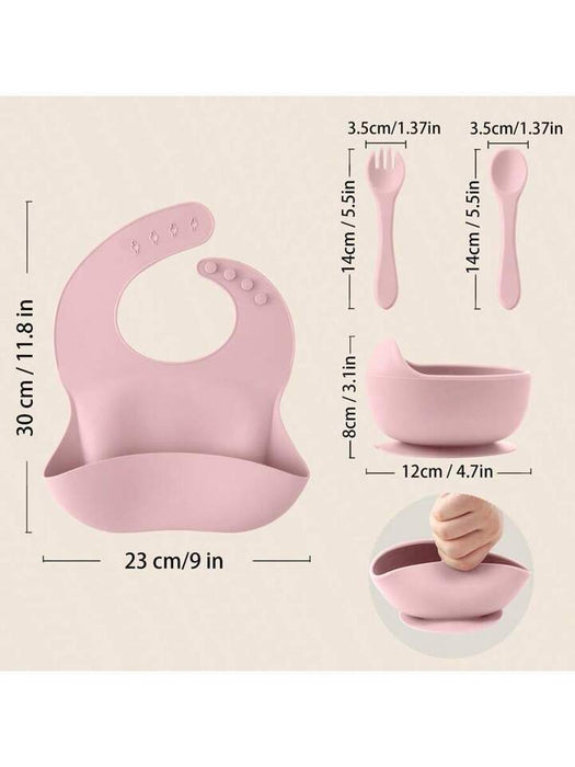 4Pcs Silicone Baby Feeding Set BPA Free