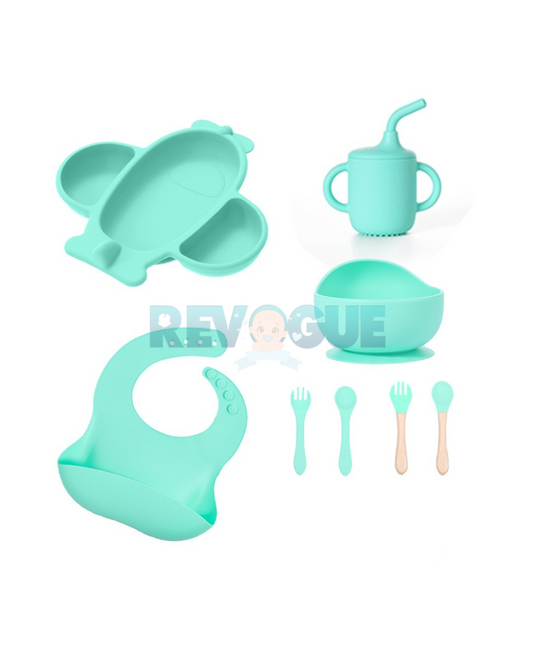 Silicone Baby Feeding Set BPA Free - 8 Pcs - Cutlery