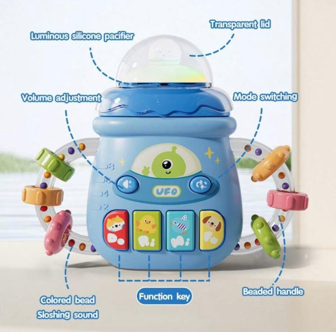 Musical Bottle with Rattles and Lights