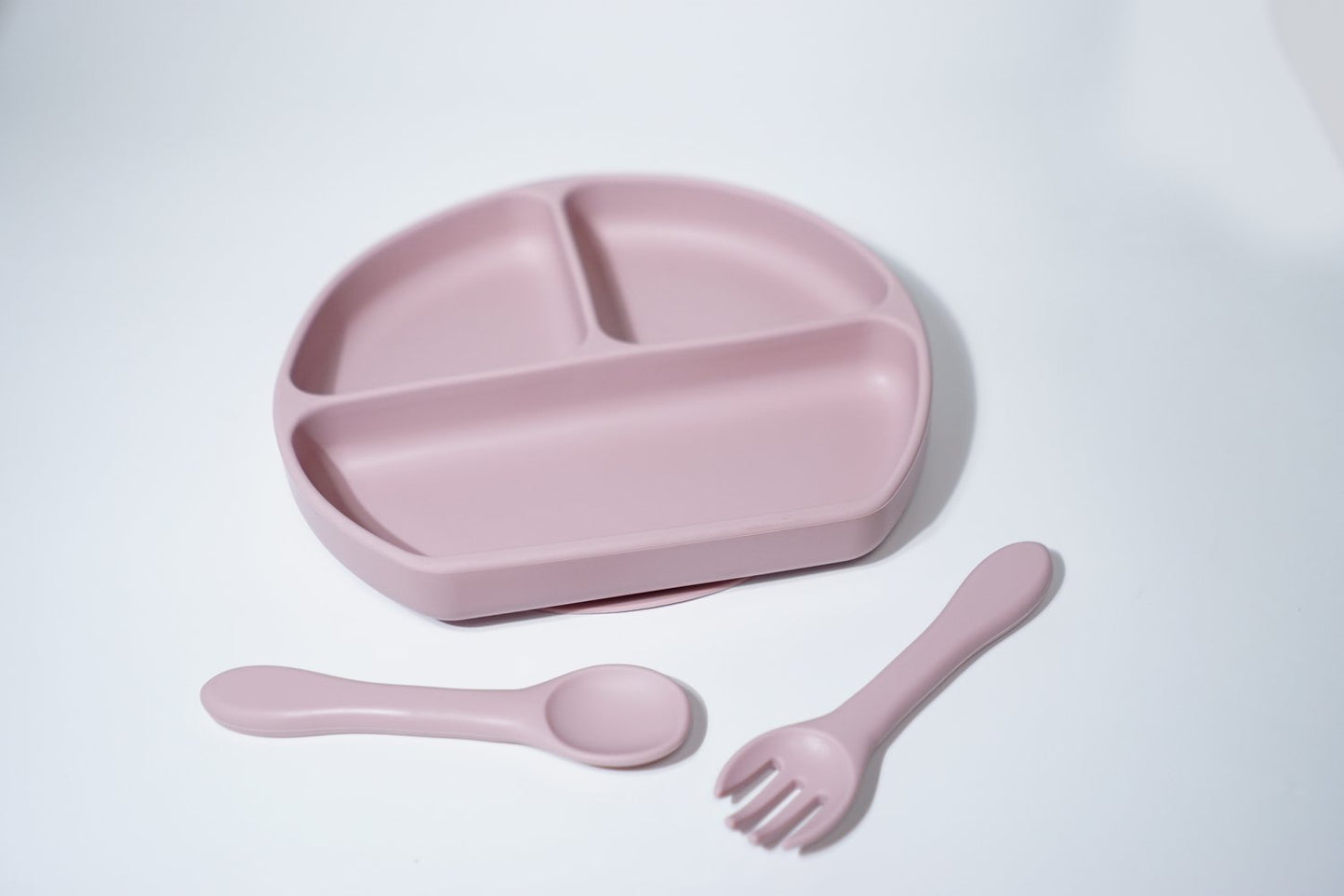 Silicone Suction Plate with Spoon & Fork BPA Free - Cutlery