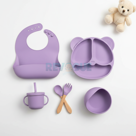 Silicone Baby Feeding Set BPA Free - 6 Pcs