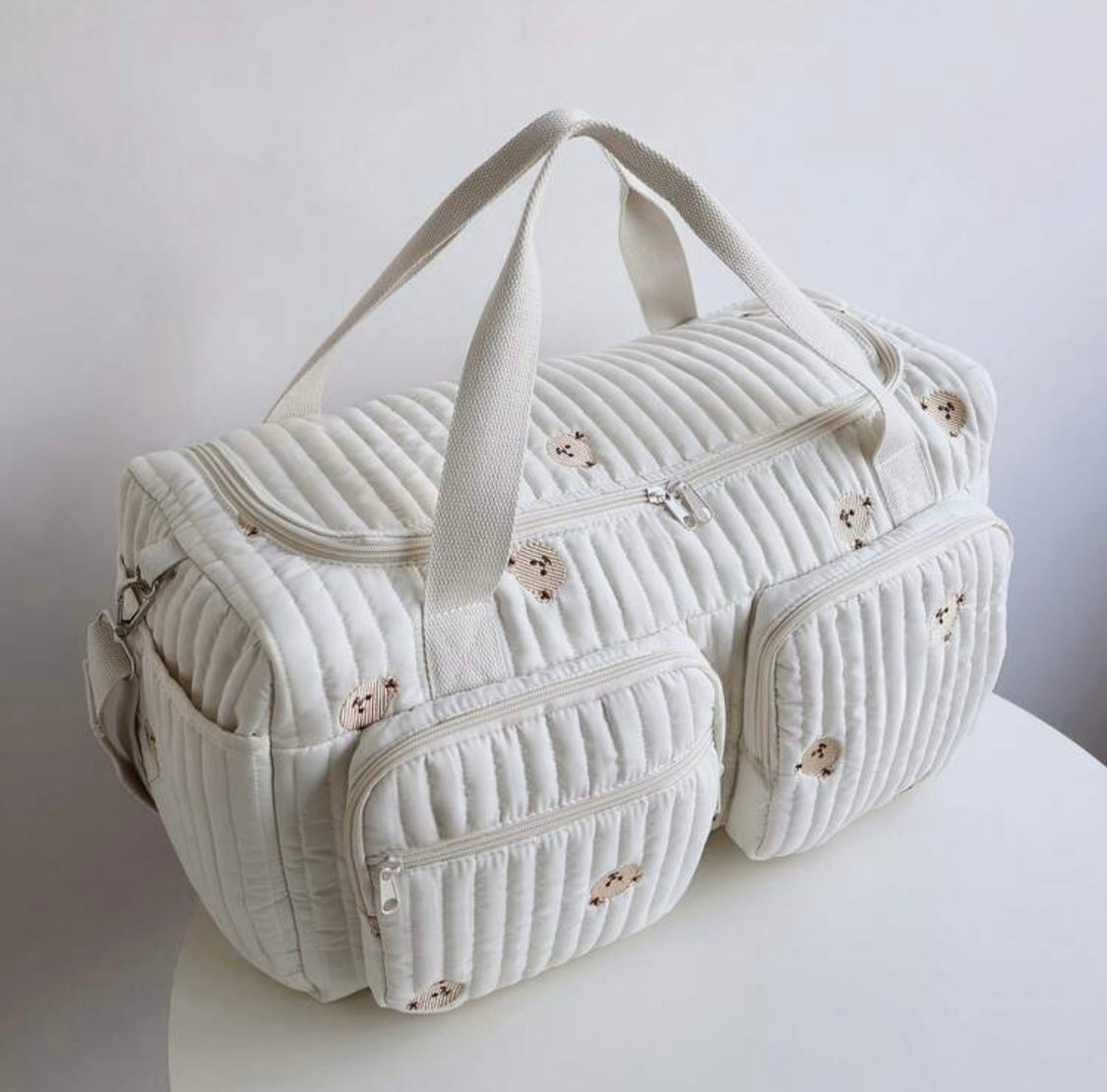 New Maternity Tote Bag - Diaper Mommy Maternity Bag - Bear Print Duffle Bag