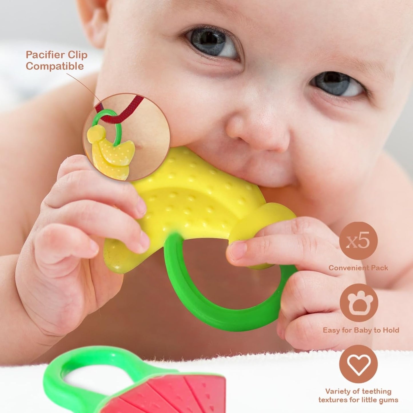 Silicone teether - fruit shape - Teether Soother & Pacifier