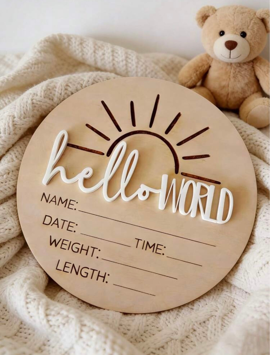 1pc Baby Announcement, Welcome Baby Sign