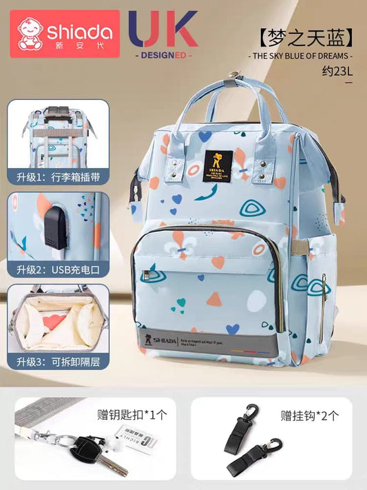 Backpack Diaper Bag with Usb Port - Diaper & Mother Bags