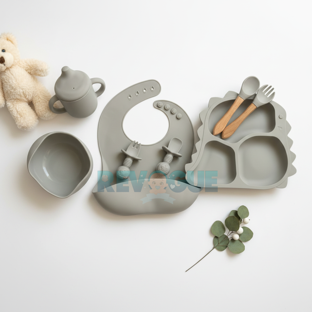 Silicone Baby Feeding Set BPA Free - 8 Pcs