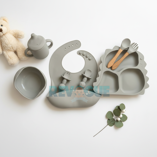 Silicone Baby Feeding Set BPA Free - 8 Pcs