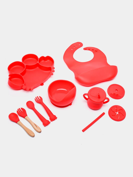 Silicone Baby Feeding Set BPA Free - 9 Pcs - Cutlery