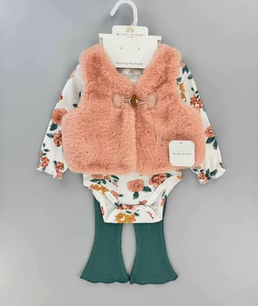 Flower Fur 3PCS Set - Apparel