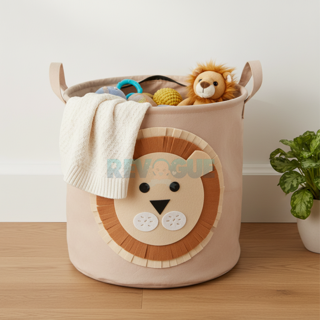 Kids Toy Storage & Laundry Basket - Durable and spacious toy storage container with a cover - Laundry Basket
