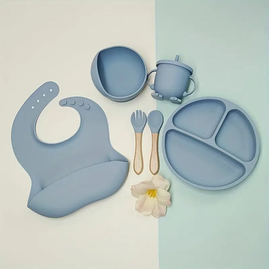 Silicone Baby Feeding Set BPA Free - 6 Pcs - Cutlery