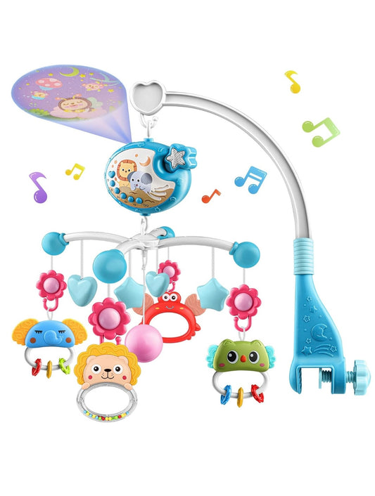 Musical Cot Mobile With Rattle Toys, Light & Projection | Bed Bell