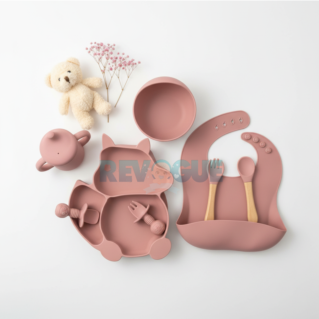 Silicone Baby Feeding Set BPA Free - 8 Pcs - Cutlery