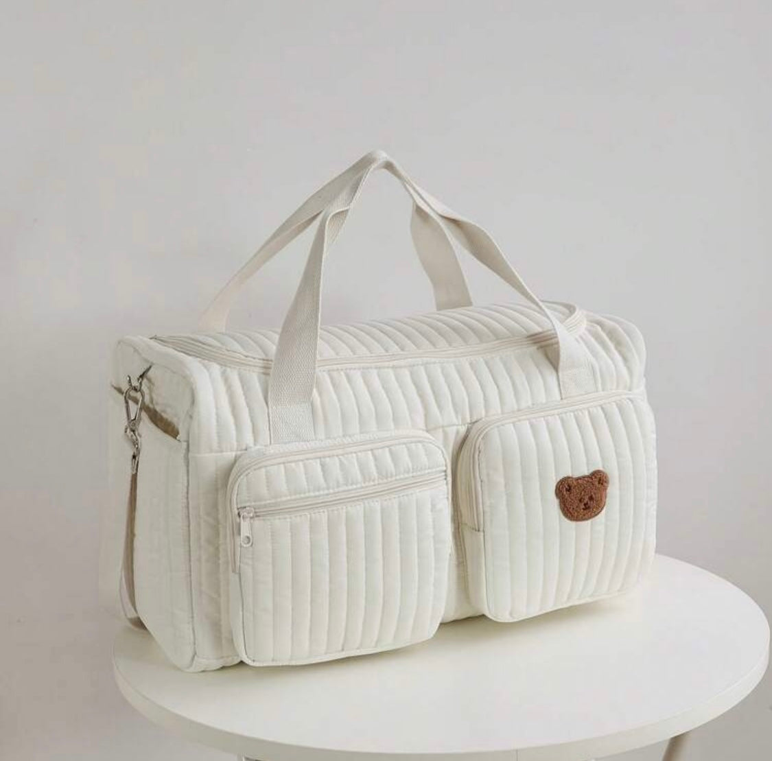 New Maternity Tote Bag - Diaper Mommy Maternity Bag - Bear Print Duffle Bag