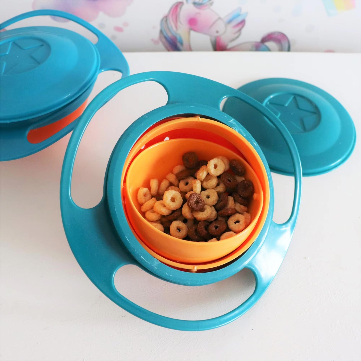 360 Rotate Gyro Bowl for Children - Cutlery