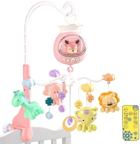 Musical Cot Mobile With Remote | Baby Crib Mobile with Music and Lights - Play Gym/ Cot Mobile