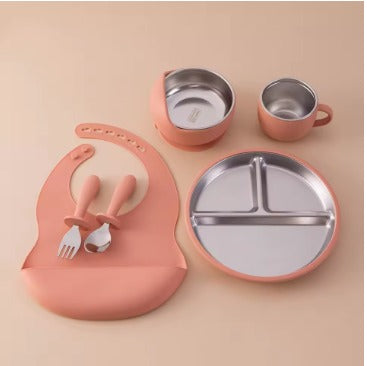 6 Pcs Stainless Steel Feeding Set