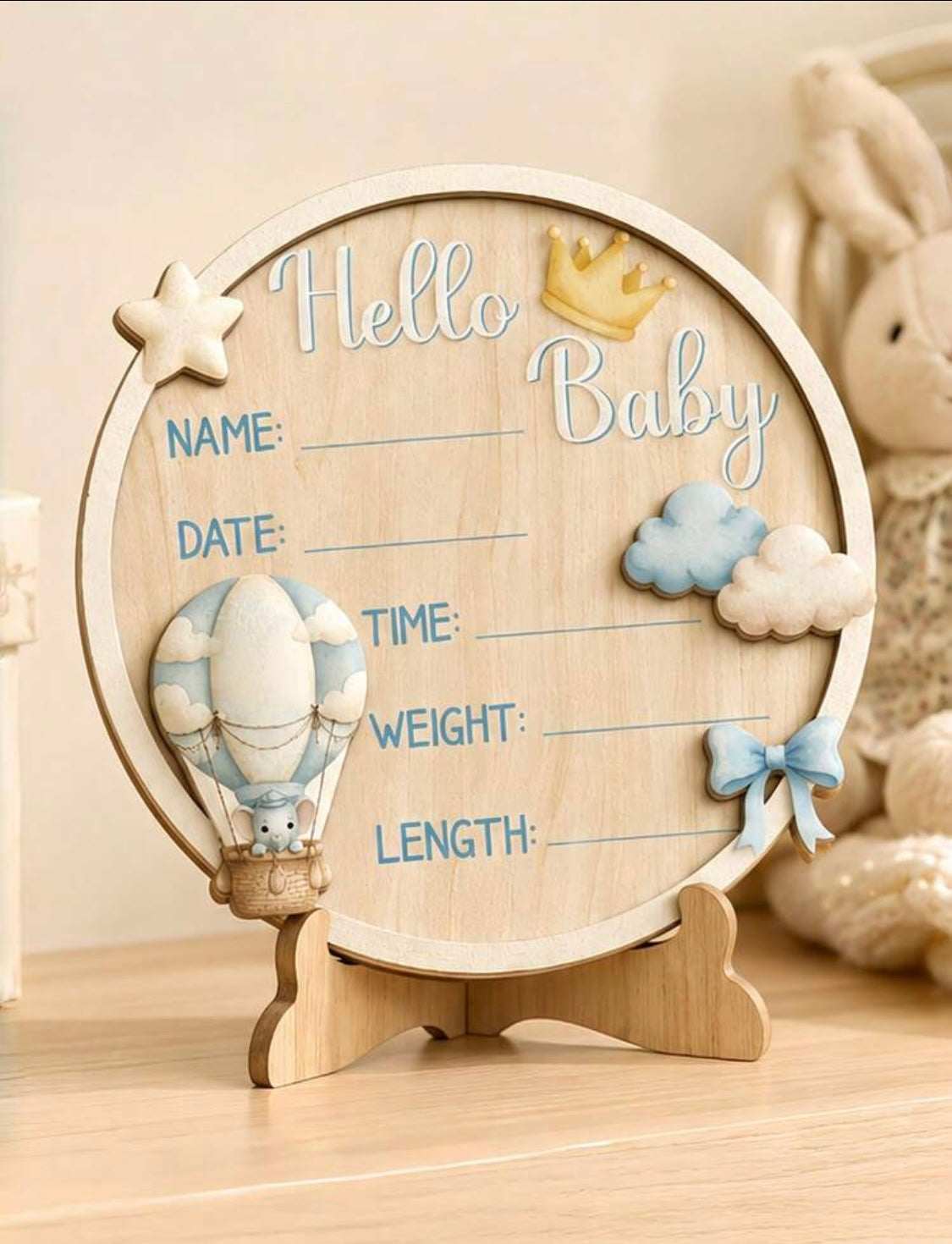 1pc Baby Announcement, Welcome Baby Sign