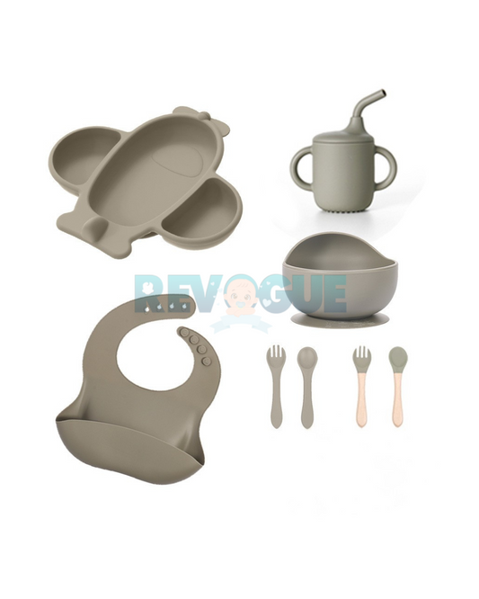 Silicone Baby Feeding Set BPA Free - 8 Pcs - Cutlery